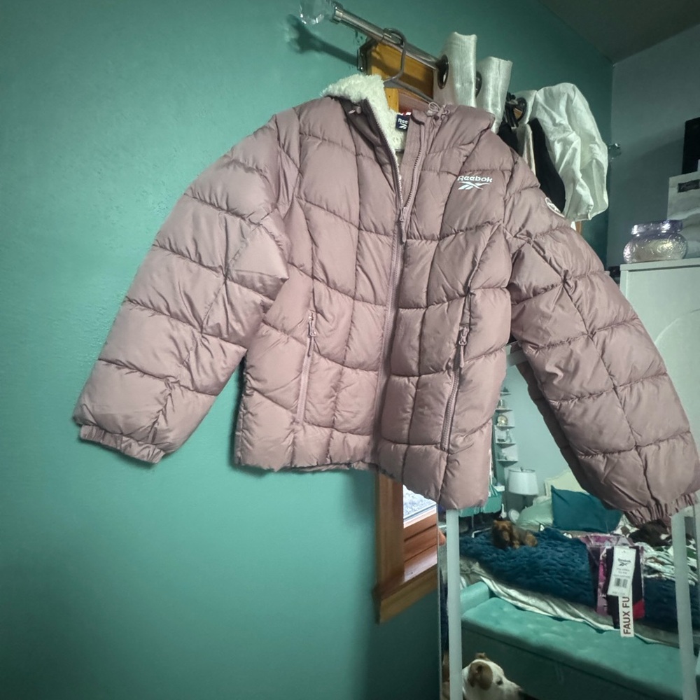 Reebok Cream and Pink Jacket